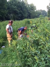 Firefighters assisting the patient injured in the ATV accident.
Photos by FF/Paramedic Scot Kreger