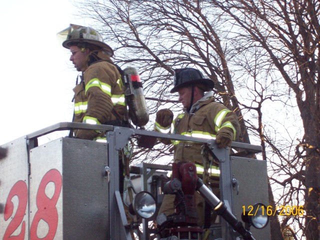 Chief Klingler and Firefighter Stackhouse