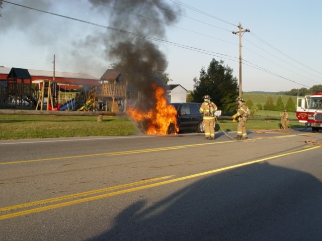 Lincoln Highway van fire.