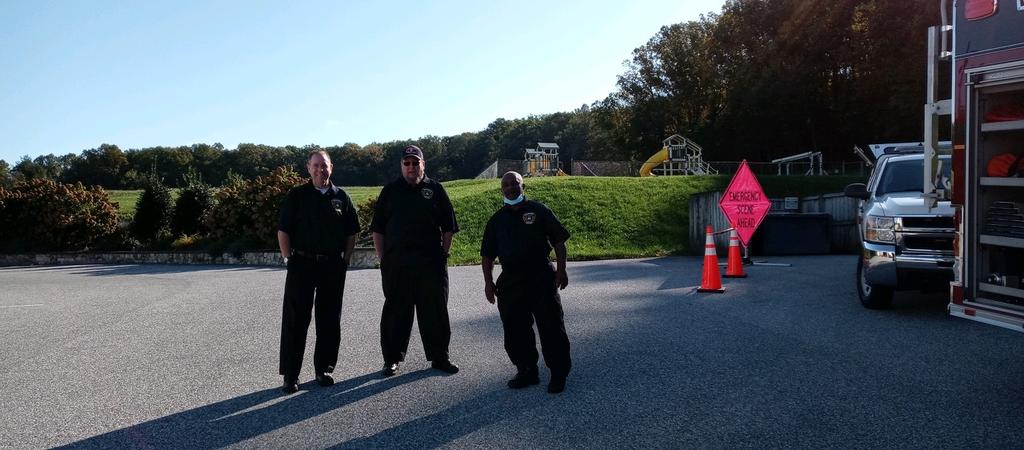 Fire Police Officer Marsh, FF/Operator Winters and Fire Police Officer Johnson