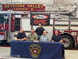 Left to Right: Chief Engineer Cazillo, West Sadsbury Supervisor Merv Engler (West Sadsbury), Chief Marks (Back), Supervisor Tom Scott (Highland) & Director Robert Guiney