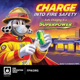 The Keystone Valley Fire Department is teaming up with NFPA to promote this year’s Fire Prevention Week™, October 4 -10, Charge
into Fire Safety™: Safe Charging Is a Superpower. Help us spread
the word that everyday actions can help prevent lithium-ion battery
fires. Use your charging superpower by making smart choices every
time you plug in. For more info: fpw.org.
#firepreventionweek #sparky #firesafety #batterysafety